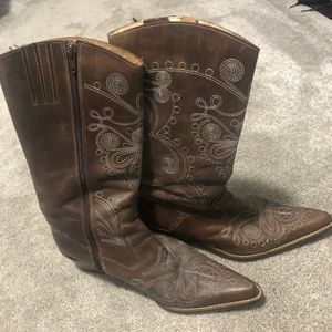 Destroy Brown Leather Boots size 39/9